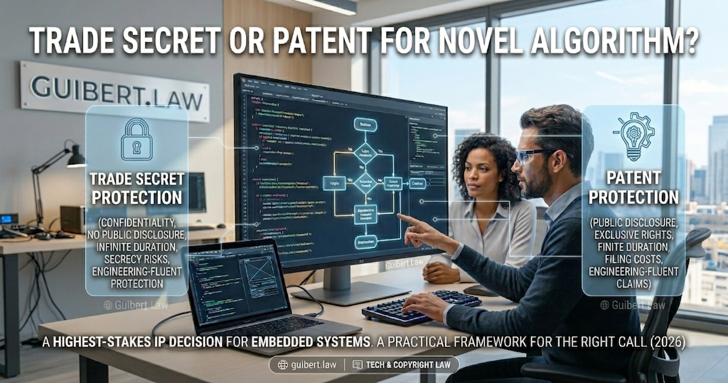 Trade Secrets vs. Patents for Algorithms: A Decision Framework for Embedded Systems Companies
